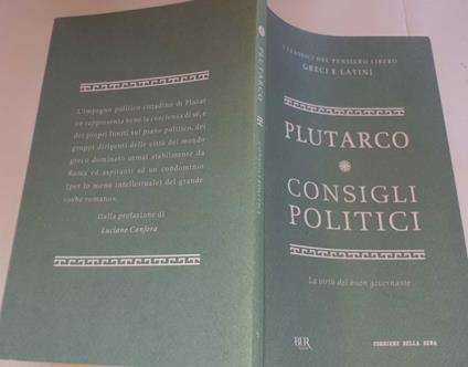 Consigli politici - Plutarco - copertina