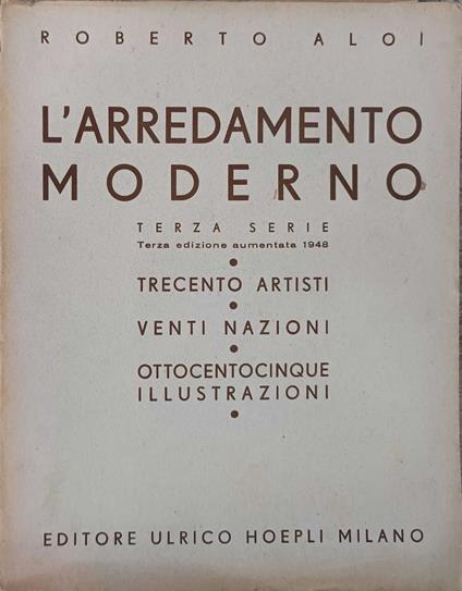 L' arredamento moderno - Roberto Aloi - copertina