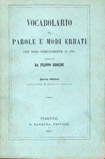 Vocabolario di parole e modi errati che sono comunemente in uso