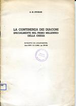 La continenza dei diaconi specialmente nel primo millennio della Chiesa