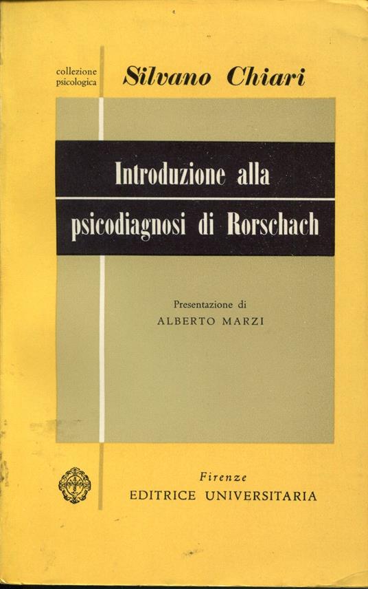 Introduzione alla psicodiagnosi di Rorschach - copertina