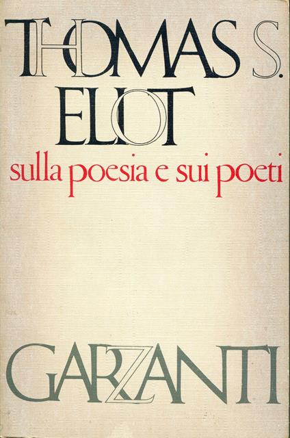 Sulla poesia e sui poeti - copertina