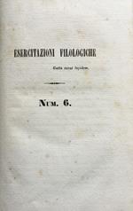 Esercitazioni filologiche num. 6