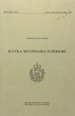 Scuola secondaria Superiore Annuario 1998-1999 San Marino