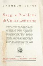 Saggi e problemi di critica letteraria