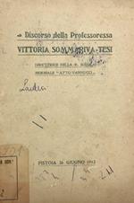 Discorso della professoressa Vittoria Sommariva-Tesi