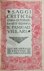 Saggi critici di storia, letteratura, arte, filosofia