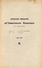 registrazioni sismografiche all'osservatorio Ximeniano di Firenze 1902