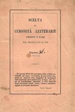 Comento a una canzone di Francesco Petrarca. Scelta di curiosità letterarie inedite o rare dal secolo XIII al XIX