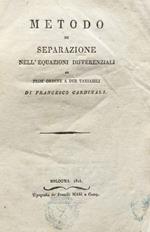 Metodo di separazione nell'equazioni differenziali di prim'ordine a due variabili