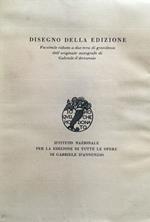 Disegno della Edizione (dell'Opera Omnia). Facsim. ridotto a due terzi di grandezza dell'orig. autografo