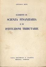 Elementi di scienza finanziaria e di istituzioni tributarie