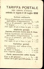 Tariffa Postale nel Regno d'Italia entrata in vigore il 21 luglio 1890