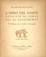 L' inno del fante dedicato al fante del 92 reggimento