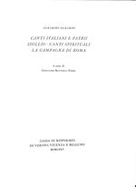 Canti italiani e patrii Idillio Canti spirituali La campagna di Roma