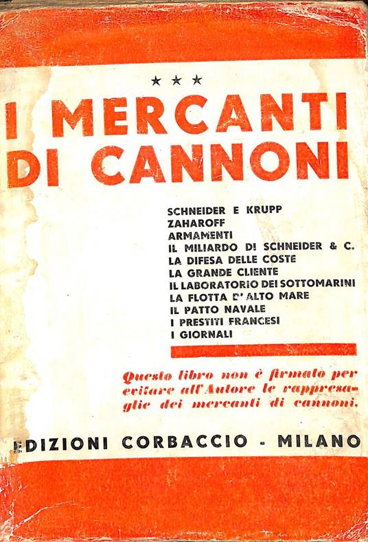 I mercanti di cannoni - copertina