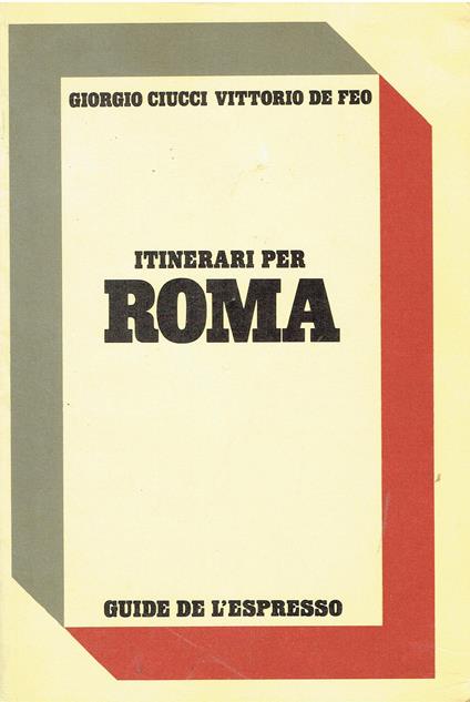 Itinerari per Roma - copertina