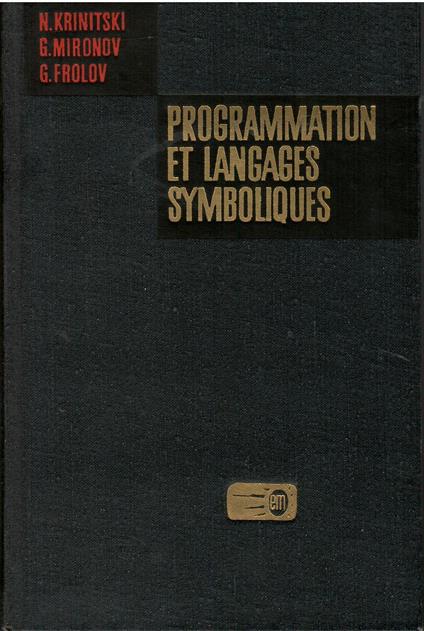 Programmation et langages symboliques - copertina