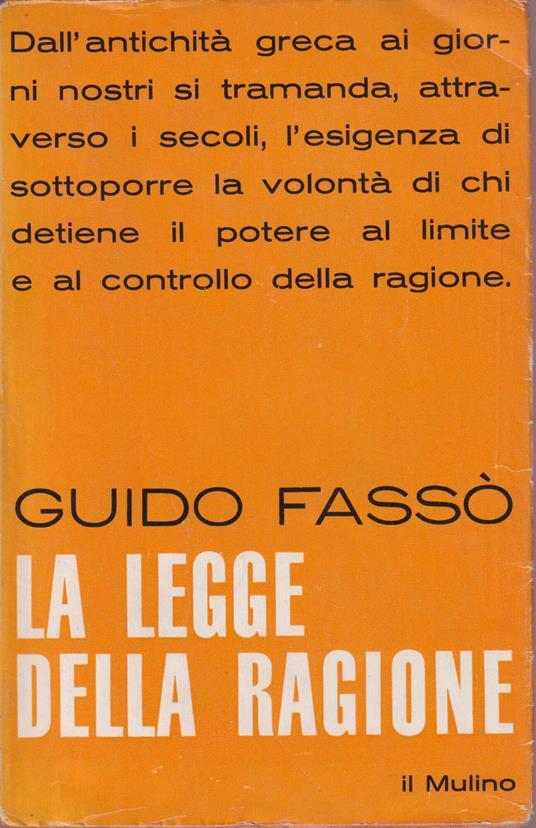 La legge della ragione - Guido Fassò - copertina