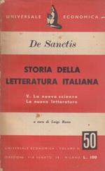 Storia della letteratura italiana vol. V