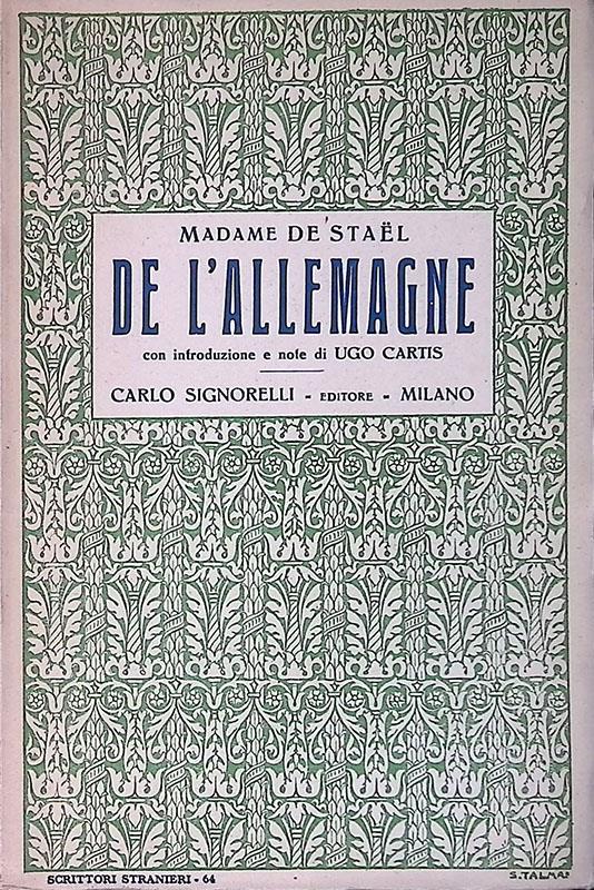 De l'allemagne - madame de Staël - copertina