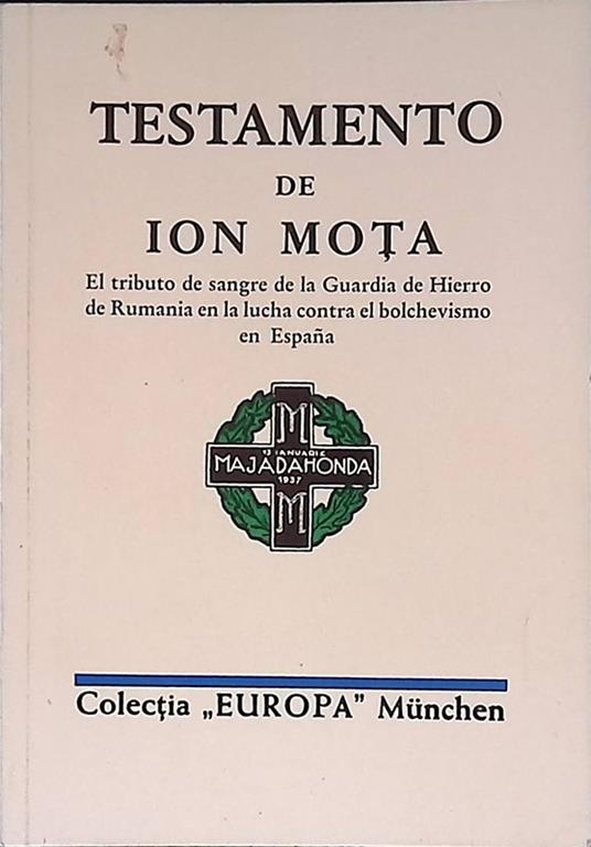 Testamento de Ion Mota - copertina