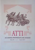 Atti. Accademia Properziana del Subasio - Serie IX - N. 1 - Assisi 2019