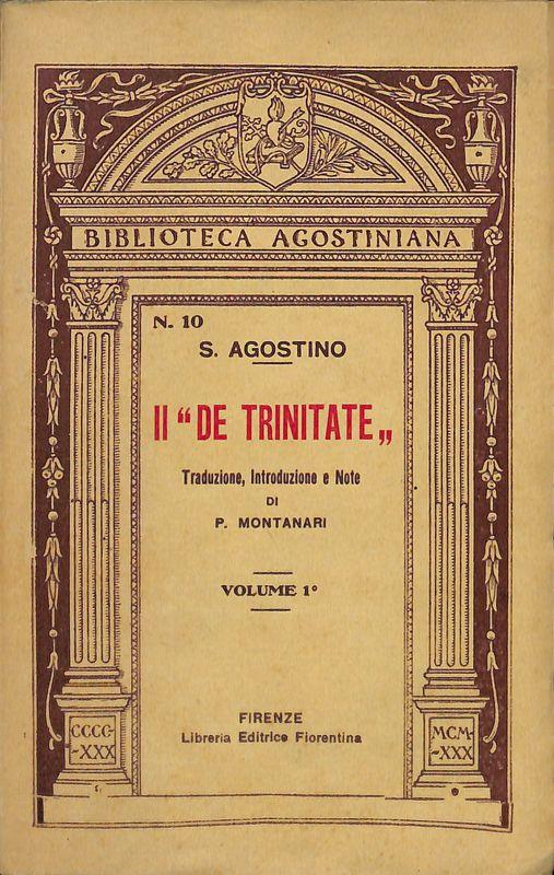 Il de trinitate. Volume 1 - Agostino (sant') - copertina