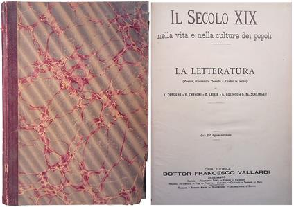 Il Secolo XIX nella vita e nella cultura dei popoli. La Letteratura. Poesia, Romanzo, Novelle e Teatro di prosa - copertina