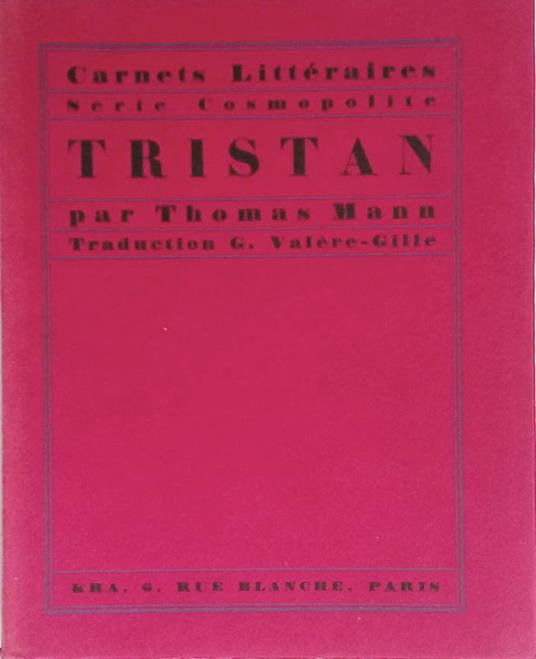 Tristan - Thomas Mann - copertina