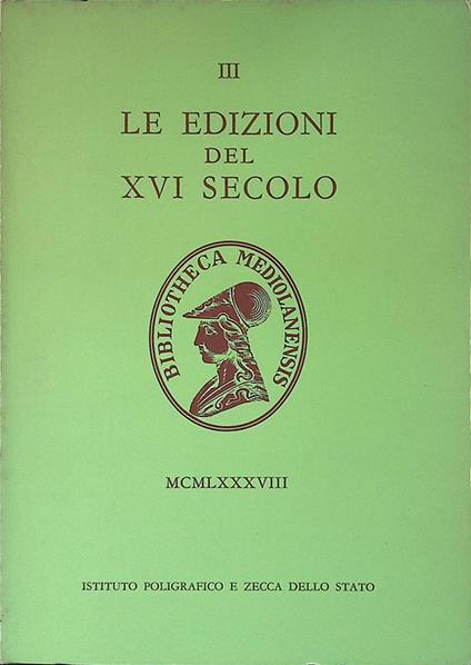 Schedari III - Le Edizioni del XVI Secolo Vol. IV - Edizioni Francesi - copertina