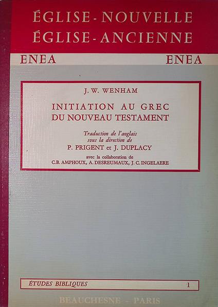 Initiation au grec du Nouveau Testament. Grammaire - Exercices - Vocabulaire - copertina