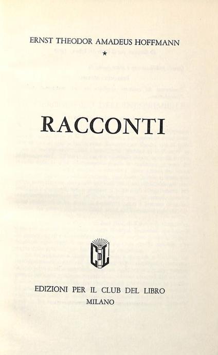 Racconti - copertina