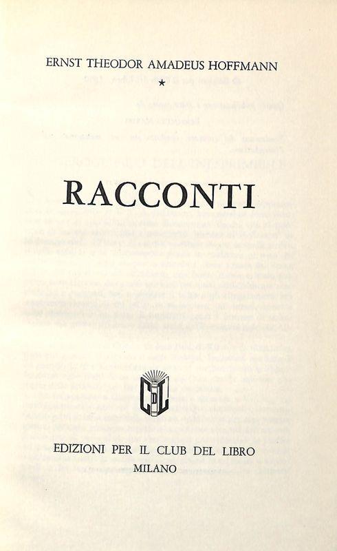 Racconti - copertina