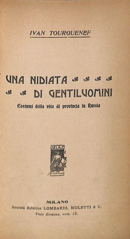 Una nidiata di gentiluomini - copertina