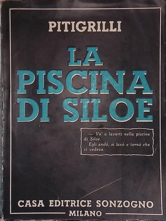 La piscina di Siloe - Pitigrilli - copertina