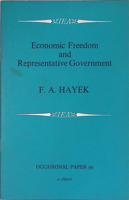 Economic Freedom and Representative Government - copertina