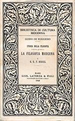 Storia della filosofia. La filosofia moderna V. G.G.F. Hegel