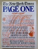 The New York Times-Page One-Special Commemorative Edition celebrating th 100th Anniversary of the purchase of The New York Times by Adolph S. Ochs-1896-1996