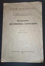 Relazione all'assemblea costituente -vol. II -Autonomie locali