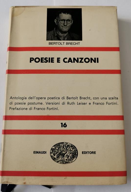 Poesie e canzoni - Bertolt Brecht - copertina