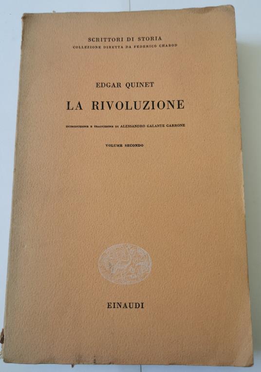 La rivoluzione - Vol II - Edgar Quinet - copertina