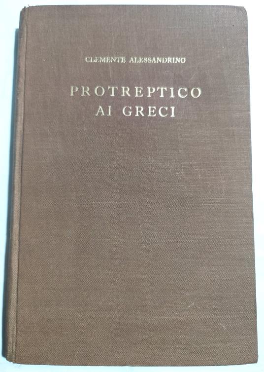 Protreptico ai greci - copertina