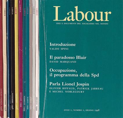 Labour. Idee e documenti del socialismo nel mondo - Anno I, 1998/1999, nn. 1-12 - copertina