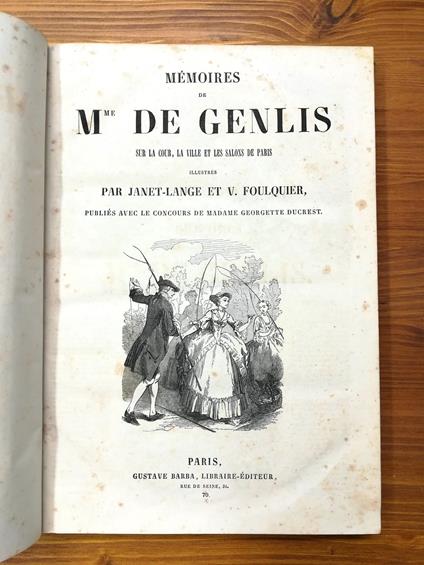 Mémoires de M.me de Genlis - Mémoires contemporains - Mémoires sur l'Impératrice Joséphine (3 voll. in tomo unico) - copertina