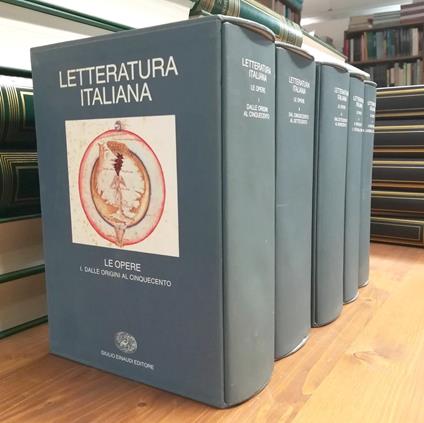 Letteratura Italiana - Le opere. Vol. I, II, III, IV (5 tomi) - copertina