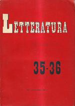 Letteratura. Rivista di lettere e di arte contemporanea - anno V, n. 35-36, dicembre 1958