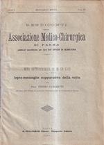 Nota batteriologica su di un caso di lepto-meningite suppurativa della volta