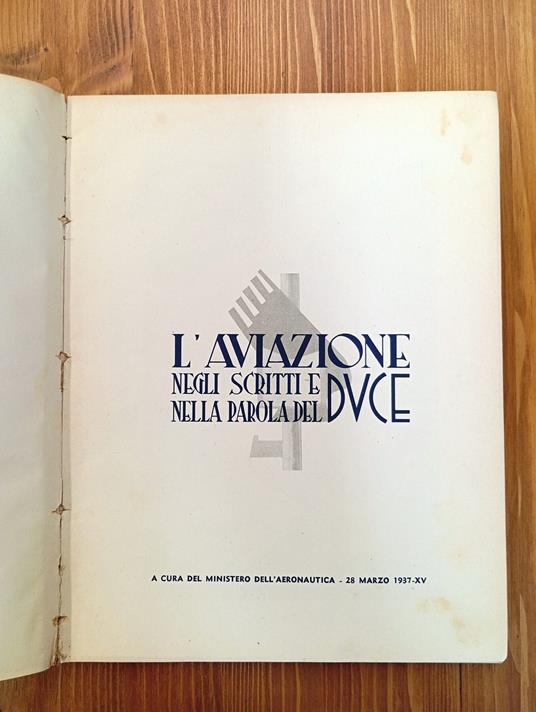 L' aviazione negli scritti e nella parola del Duce - Benito Mussolini - copertina