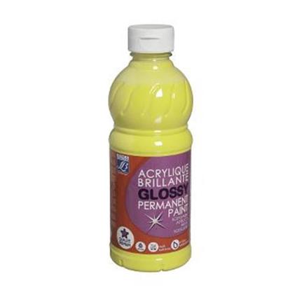 Acrilico brillante Lefranc & Bourgeois Glossy flacone 500ml Giallo primario